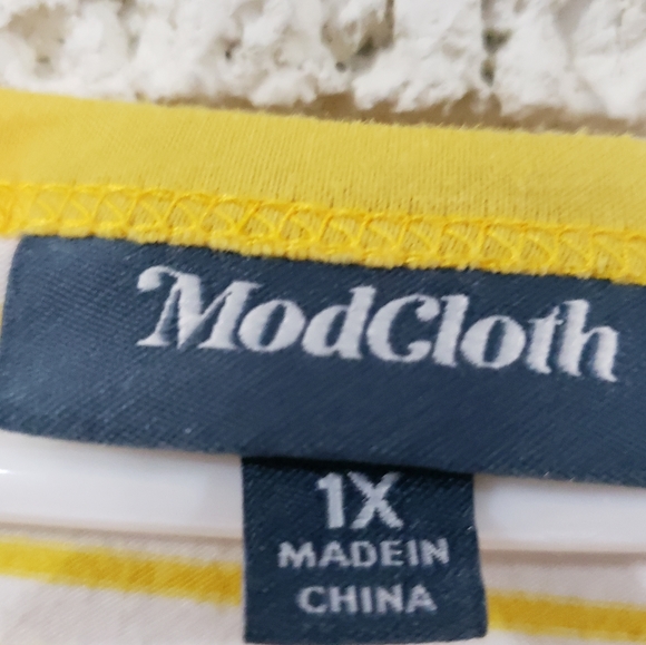 ModCloth Hello Sunshine Embroidered Ringer Tee - Picture 3 of 7